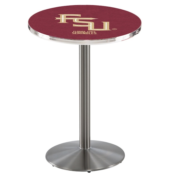 42" Stainless Steel Florida State (Script) Pub Table